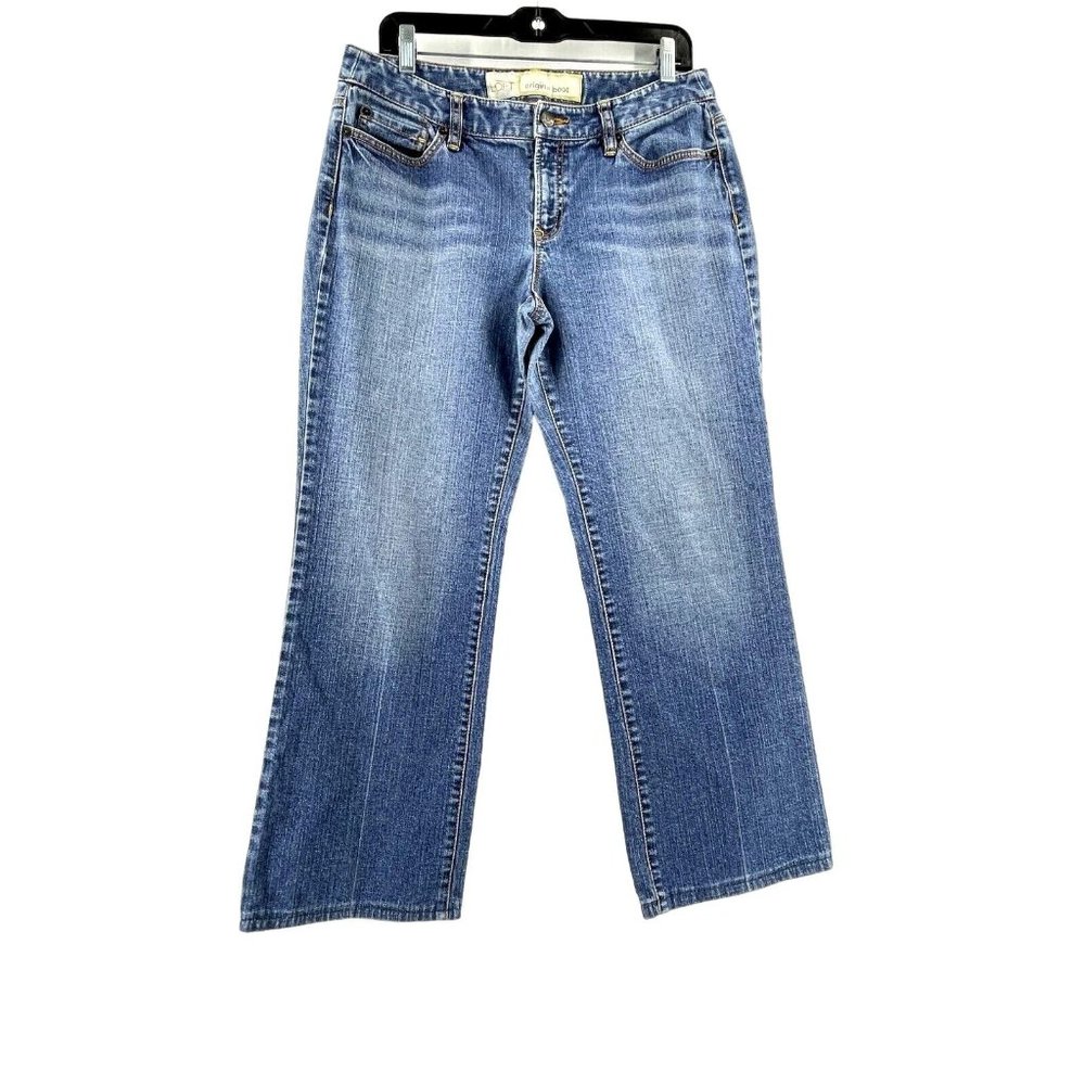 Ann Taylor Loft Women's Mid Rise Medium Wash Original Boot Denim Jeans Size 10